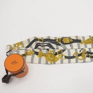 Hermes Brides de GALA Twilly Ceremonial White/Black/Grey